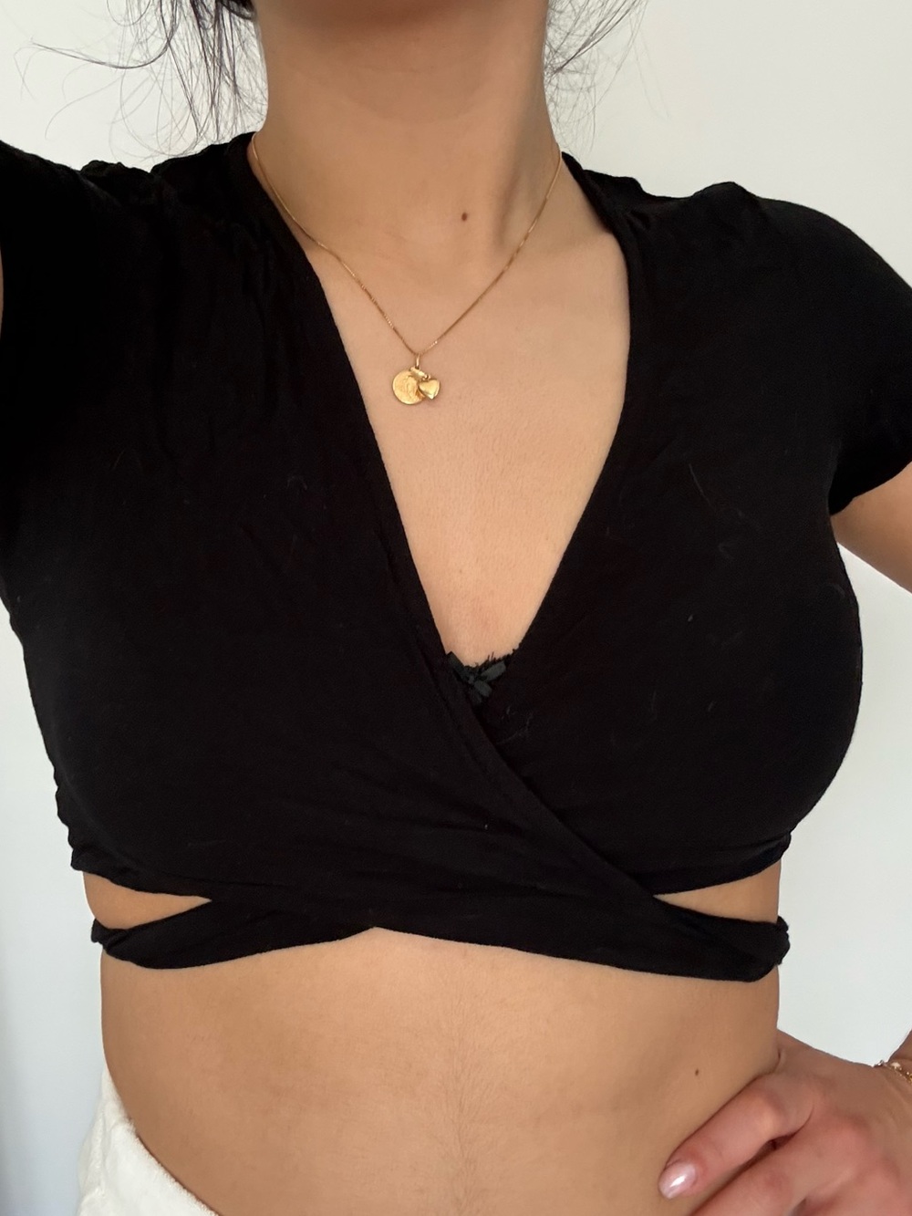 Wrap Crop Top Tie Top Size Small